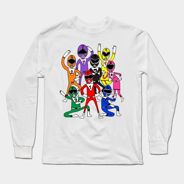 8 Rangers Long Sleeve T-Shirt by paldipaldi